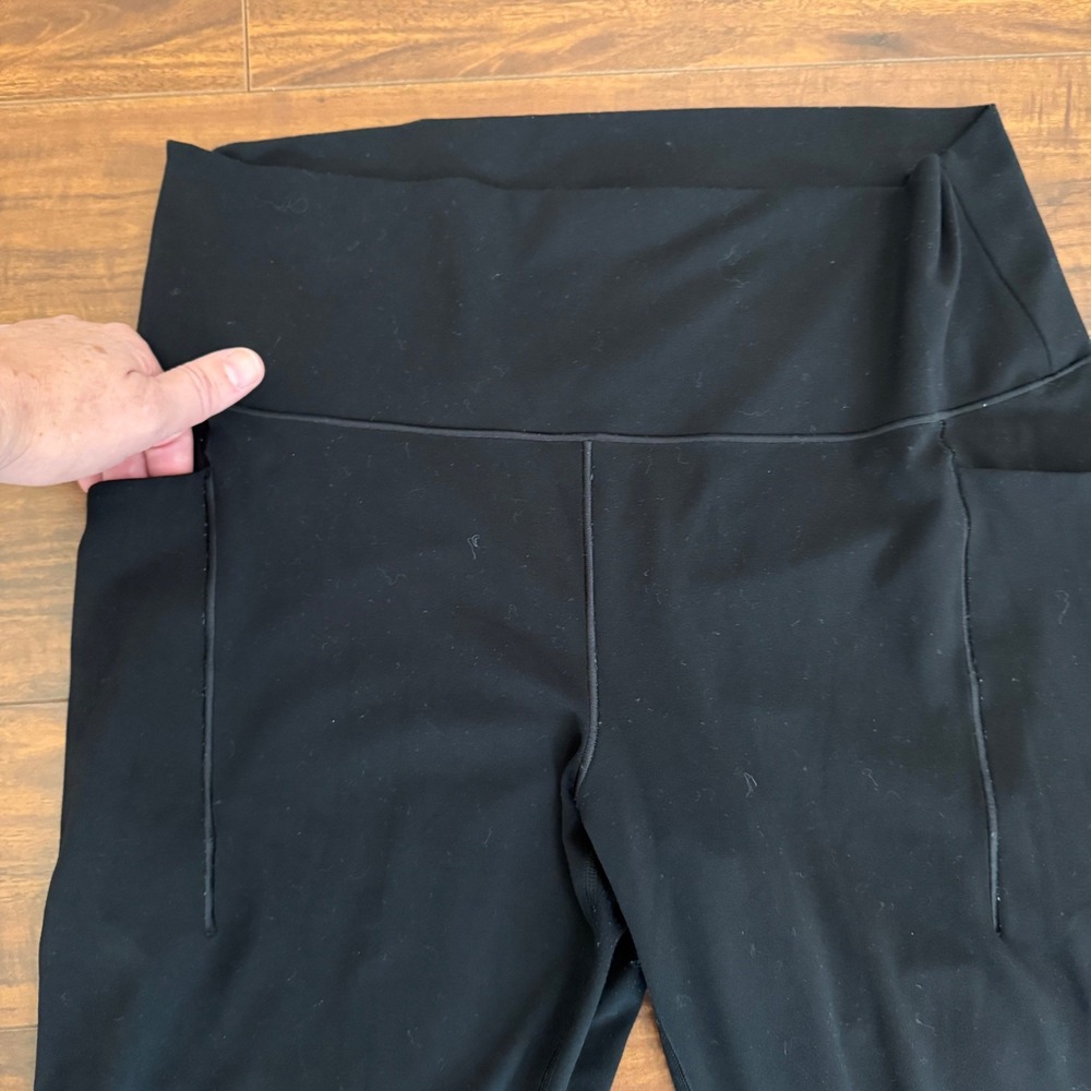 Old Navy Active StudioSmooth Extra High-Rise Leggings Black XL‎ Go-Dry Pockets - Picture 3 of 8